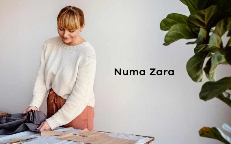 A modern, sustainable fashion collection by Numa Zara, featuring elegant, eco-friendly designs.
