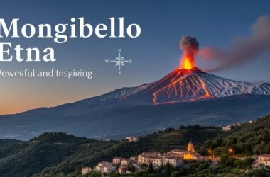 scenic volcanic slopes of mongibello etna at sunrise